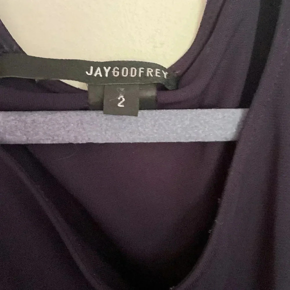 JAY Godfrey sz 2 black midi dress with cut out shoulders gorgeous! - Picture 4 of 8